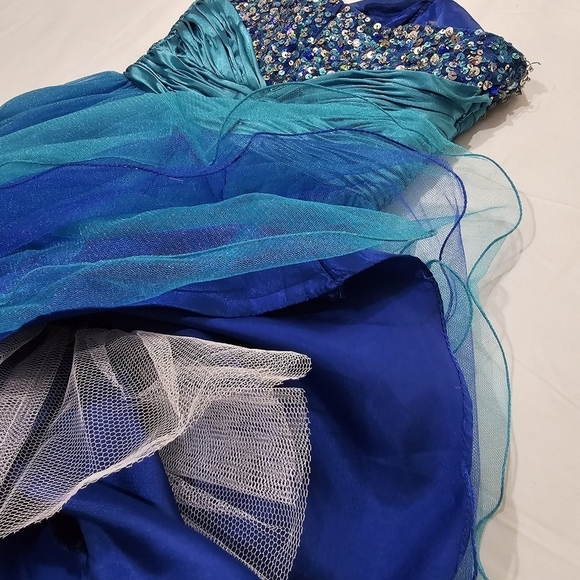 Cinderella Divine ✦ Strapless Mini Dress ✦ Sweetheart Sequin Bust & Wire Hem XS - Picture 15 of 17